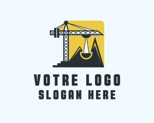 Crane Equipment  Construction  logo design