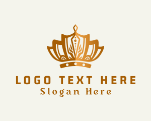 Elegant - Beauty Gold Crown logo design