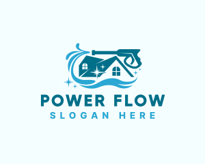 Power Washing Cleaning Sanitation logo design