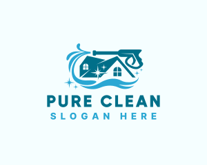 Power Washing Cleaning Sanitation logo design