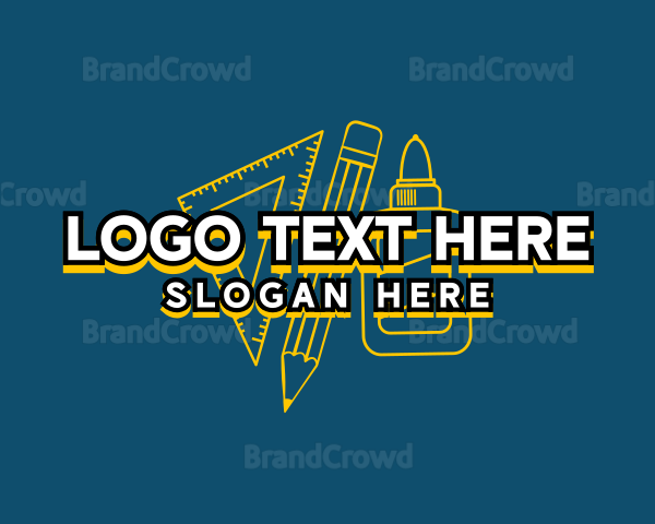 Student Crafting School Logo