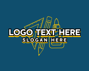 Teacher - Student Crafting School logo design