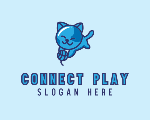 Playful Kitten Cat logo design