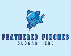 Playful Kitten Cat logo design