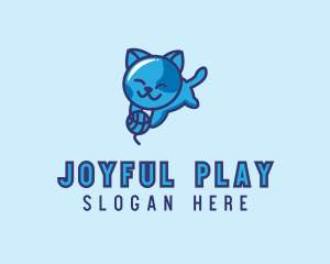 Playing - Playful Kitten Cat logo design