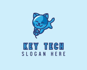 Playful Kitten Cat logo design