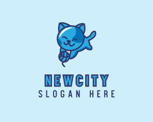 Playful Kitten Cat logo design