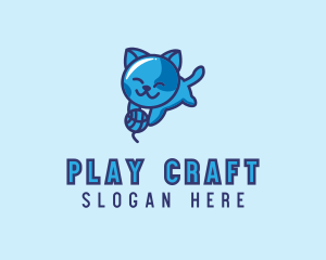 Playful Kitten Cat logo design