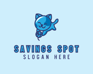 Playful Kitten Cat logo design