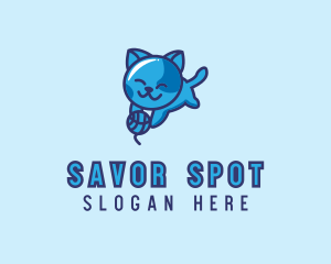 Playful Kitten Cat logo design