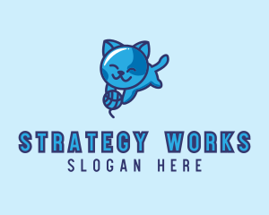 Playful Kitten Cat logo design