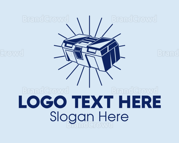Blue Handyman Toolbox Logo