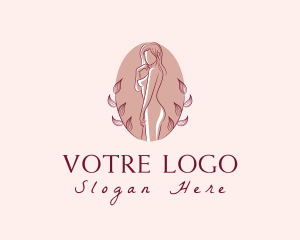 Hair - Natural Female Body Massage logo design