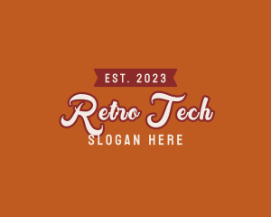 Retro Business Banner logo design