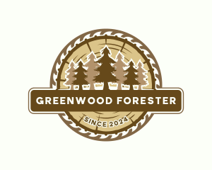 Forest Timber Sawmill logo design