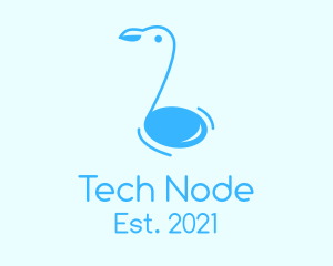 Node - Blue Bird Note logo design