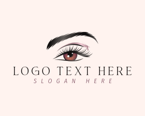 Glam - Eyelashes Beauty Makeup logo design