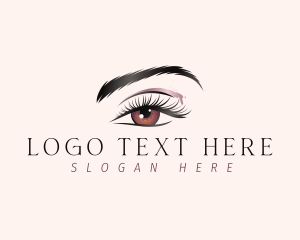 Eyelashes Beauty Makeup Logo