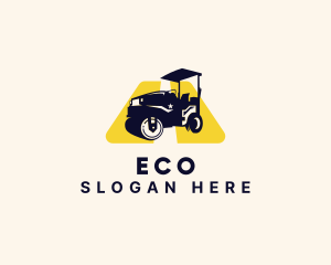 Heavy Equipment - Industrial Road Roller logo design