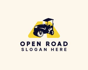 Construction Road Roller logo design