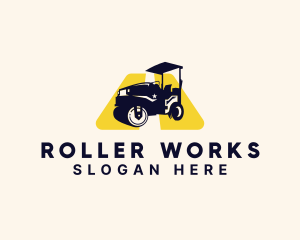 Construction Road Roller logo design