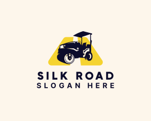 Construction Road Roller logo design