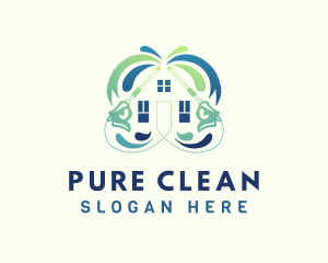 Home Cleaning Pressure Washer logo design