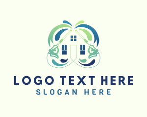 Clean - Home Cleaning Pressure Washer logo design