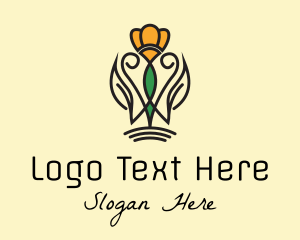 Sustainable - Yellow Tulip Flower logo design