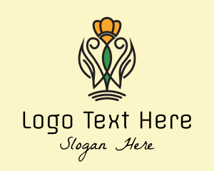 Ecological - Yellow Tulip Flower logo design