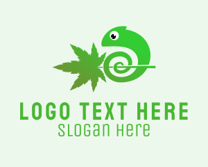 Green Chameleon Cannabis  Logo