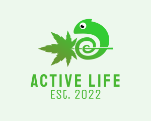 Organic Product - Green Chameleon Cannabis logo design