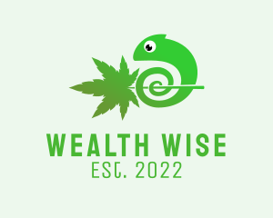 Herbal Medicine - Green Chameleon Cannabis logo design