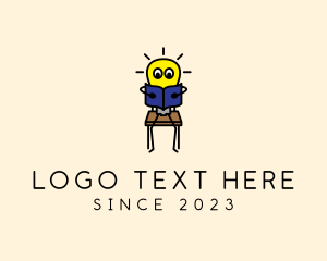 Reading - Preschool Reading Lightbulb logo design