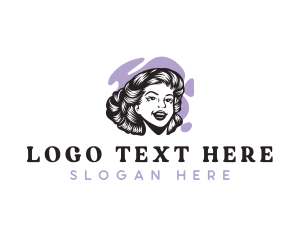 Lady - Female Retro Woman logo design