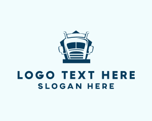 Negative Space - Modern Truck Company logo design