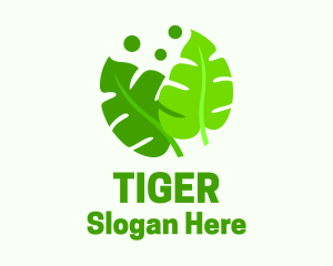 Green Garden Leaves  Logo