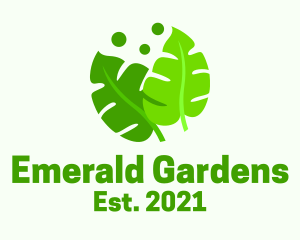 Green Garden Leaves  logo design