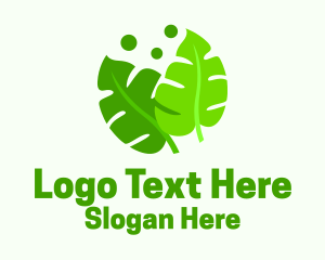 Green Garden Leaves  Logo