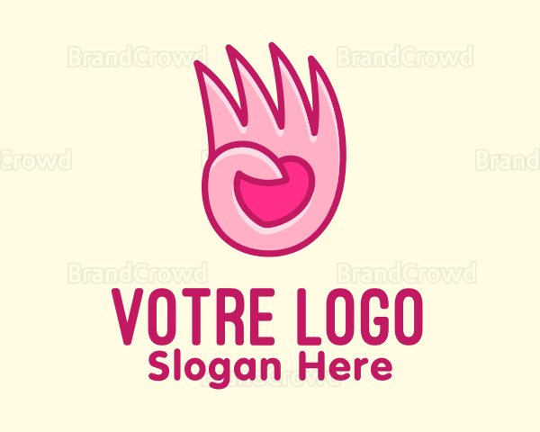 Pink Loving Hand Logo