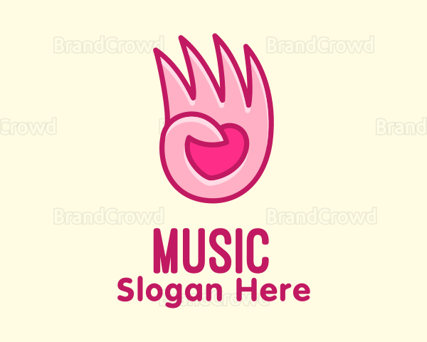 Pink Loving Hand Logo