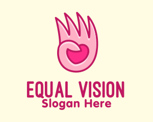 Equality - Pink Loving Hand logo design
