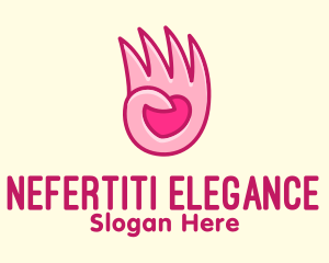 Pink Loving Hand logo design