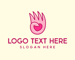 Pink Loving Hand Logo