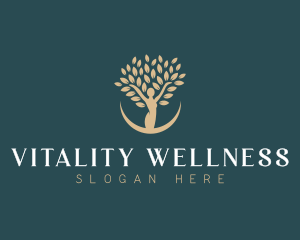 Wellness Tree Woman Therapy logo design