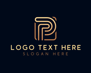 Professional - Monoline Luxury Letter P logo design