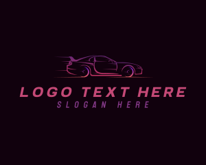 Violet - Fast Auto Racing Car logo design