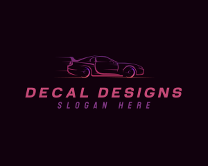 Decals - Fast Auto Racing Car logo design