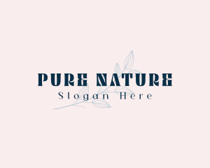 Organic Nature Leaf logo design