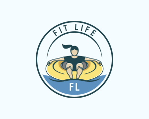 Water Tubing Fitness logo design